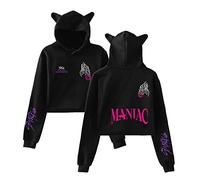 Flyself Kpop Maniac Sweat-Shirts à Capuche Cat Ear Crop Top Hoodie Hip Hop Pullover Manches Longues Pull à Capuche Sweats Bang Chan Changbin Hyunjin Han Felix Seungmin