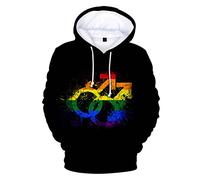 Flyself LGBT Gay Lesbian Pride Hoodies Rainbow Homosexuel Sweats à Capuche Manches Longues Sweatshirt Pull Pullover pour Hommes Femmes