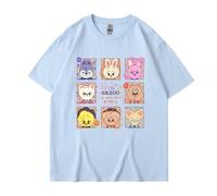 Flyself Unisexe Kpop T-Shirts Hommes Femmes Manches Courtes Impression Coton Top Chemisier Bang Chan Changbin Hyunjin Felix Seungmin Jeongin Jisung Minho Woojin