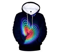 Flyself Unisexe LGBT Gay Lesbian Pride Sweats à Capuche Manches Longues Hoodies Sweatshirt Rainbow Homosexuel Hooded Pull Pullover pour Hommes Femmes