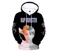 Flyself Unisexe Sweats à Capuche Kpop 3D Imprimé Love Yourself Longue Manche Sweat-Shirt Pull à Capuche Bangtan Boys Suga Jin Jimin Jung Kook V J-Hope RM