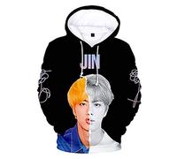 Flyself Unisexe Sweats à Capuche Kpop 3D Imprimé Love Yourself Longue Manche Sweat-Shirt Pull à Capuche Bangtan Boys Suga Jin Jimin Jung Kook V J-Hope RM