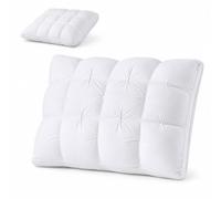 FlyShangUgo 3D Down Bed Pillow-White Feather Filling Soft Plush Decorative Cushion for Sofa and Home Decor, Breathable Support for Side Back Sleepers, Guest Room Comfort (2, D)