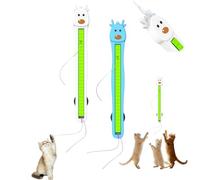 FlyShangUgo Auto Motion Flying Rope Cat Toy, Automatic Electric Wall Mounted Interactive Cat Toy for Indoor Cats, One-Click Activation, from Lazy to Crazy (White+Blue)