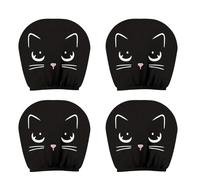 FlyShangUgo Funny Cartoon Car Headrest Covers, 2/4Pcs Car Headrest Covers Universal Fit, Personalized Headrest Cover for Cars, Cute Funny Cartoon Eyes for Automotive Interior Accessories (E 4Pcs)