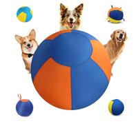 FlyShangUgo Herding Ball for Dogs, Giant Dog Ball for Medium to Large Breeds Outdoor Training,Dogs Calming Balls with Handle,Heavy Duty Dog Herding Balls-Chase Play (C, 45c)