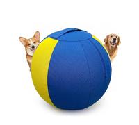 FlyShangUgo Herding Ball for Dogs, Giant Dog Ball for Medium to Large Breeds Outdoor Training,Dogs Calming Balls with Handle,Heavy Duty Dog Herding Balls-Chase Play (D, 55c)