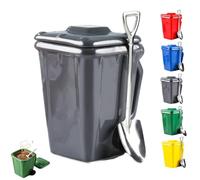 FlyShangUgo Trash Can Mug with Lid, Creative Trash Can Coffee Mug for Office Desktop, Funny Trash Can Ceramic Coffee Mug with Shovel Spoon, Unique Ceramic Gift Drinkware for Daily Use (E)