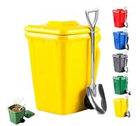 FlyShangUgo Trash Can Mug with Lid, Creative Trash Can Coffee Mug for Office Desktop, Funny Trash Can Ceramic Coffee Mug with Shovel Spoon, Unique Ceramic Gift Drinkware for Daily Use (B)