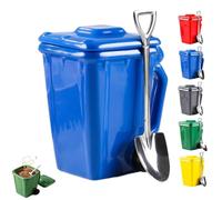 FlyShangUgo Trash Can Mug with Lid, Creative Trash Can Coffee Mug for Office Desktop, Funny Trash Can Ceramic Coffee Mug with Shovel Spoon, Unique Ceramic Gift Drinkware for Daily Use (C)