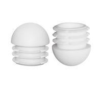 Flyshop 16 pièces 19mm Bouchons en Plastique Ronde, Bouchons de Trou durables, Inserts de Tube, protecteurs de Sol pour Pieds de Chaise, Bouchons d'extrémité pour Pieds/tuyaux de Meubles, Blanc