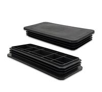 Flyshop 4PCS 100 x 200mm Bouchons rectangulaires en Plastique Bouchons de Tuyau durables Bouchons de Trou Inserts de Tube, protecteurs de Sol, glissières de Chaise pour Pied et Tuyau de Chaise, Noir