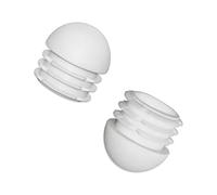 Flyshop Chaise Pieds de Table en Plastique Blanc Ronde insérer Meubles 8 pièces, Blanc, 22mm