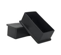 Flyshop Lot de 12 Capuchons de Chaise en PVC Anti-Rayures pour Pieds rectangulaires avec OD 1-9/16" x 3-1/8", 40 x 80mm, Noir