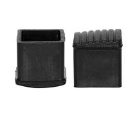 Flyshop Lot de 4 Embouts carrés Caoutchouc épaissi antidérapant pour Pieds de Chaise, de Table, de 30 x 30 mm (3,0 x 3,0 cm), Noir