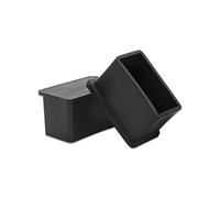 Flyshop Lot de 8 Capuchons rectangulaires en PVC Non marquants pour Pieds de Chaise, Pieds de Chaise, Housses de Sol pour Meubles de Table, 20 x 30 mm (13/16" x 1-3/16"), Noir