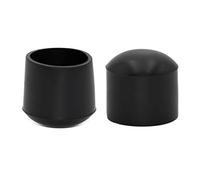 Flyshop Lot de 8 Embouts de Pieds de Chaise en PVC Non marquants pour Pieds de Chaise, Protection de Sol, Housses de Meubles Rondes, 16 mm, 5/8 inches, Noir, Ronds