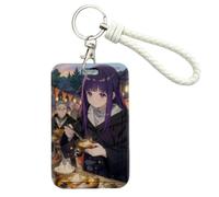 Flyshun Frieren Porte-cartes multifonction de style anime - Protection fine pour cartes de bus, cartes d'identité, cartes de crédit, etc. 7 x 10 cm, Loin 3, Standard, Classique