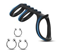 FLYSL Cockring Anneaux de Pénis Triple Bondage + 3 Anneau Penien Acier Inoxydable,Stimulation Intense, Prolongation de l'Érection Retardant l'Éjaculation,Jouet Sexualité Couple