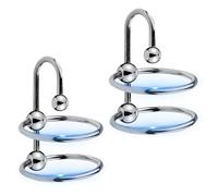 FLYSL Double Anneau Pénien en Acier Inoxydable avec Plug Uretre - Anneau de Constriction pour Hommes, Prolongateur de Plaisir et Contrôle de l'Éjaculation - Design Ergonomique (φ27+30)