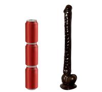 FLYSL Gode XXL Large - Plug Anal Géant 40cm en Silicone Souple,Stimulateur Anal Extralong avec Base Sécurisée,Plug Anale Homme/Femme,Sex Toýs Couple (Marron)