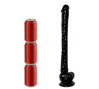 FLYSL Gode XXL Large - Plug Anal Géant 40cm en Silicone Souple,Stimulateur Anal Extralong avec Base Sécurisée,Plug Anale Homme/Femme,Sex Toýs Couple (Noir)