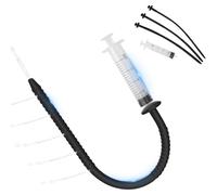 FLYSL Kit de Plug Uretre Professionnel - 3 Sonde Uretre Pénis (Tailles S/M/L) + Seringue à Pistons,Pénis Dilatateurs 5 Orifices de Sortie D'eau,Hygiène & Stimulation Profonde (Noir)