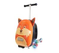 FLYTE Valise Scooter Pliante pour Enfants, Coque Rigide, à roulettes, 2 en 1, 18 Pouces, capacité de 25 litres, Frazer Le Renard