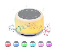 Flytise Machine à bruit blanc avec sons et musique naturels de lumière d'ambiance pour dormir Machine à sons naturels rechargeables