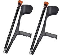 FLYUFO Béquille Orthopédique pour Adulte, Canne Pliable pour Le Voyage, Béquilles Avant-Bras pour Adultes, Béquilles Médicale Légère en Aluminium pour la Marche B,2PCS