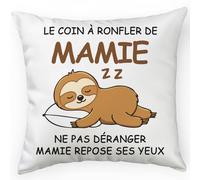 FLYWIND Cadeau Mamie, Idée Cadeau Noël pour Mamie Grand-Mère Housse de Coussin Décorative 45x45cm Paresseux pour Anniversaire Fête des Mères Noël
