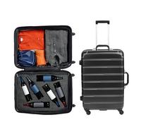 FlyWithWine VinGardeValise Valise Valise pour 12 bouteilles de vin pour avions - Valise à vin homologuée TSA avec insert en mousse amovible - Porte-vin rigide pour voyage, spiritueux, champagne