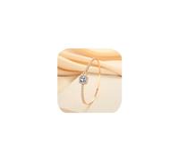 FLYYQMIAO Bracelet rond étincelant en argent 925 plaqué or rose avec halo de diamants - Design tendance exquis et tendance - Moissanite - Oxyde de zirconium - Bracelet tennis classique pour femme