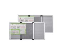 FLYZZZ Lot de 2 moustiquaires de fenêtre coulissantes réglables horizontales, 40 x 53,3 à 101,6 cm (H x l), pour la maison, taille M