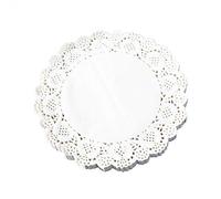 FLZONE Napperon Papier Rond,200 Pièces Dentelle Blanc du Papier Napperon Gâteau d'emballage Tapis de Papier pour la Décoration de Table de Fête ou de Mariage, 6,5 Pouces
