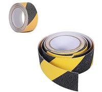 FLZONE Ruban Antidérapant Adhésif,Ruban de Sécurité Antidérapant pour Les Marches D'escaliers,Hazard Ruban de Signalisation 5CM x 5M Noir/Jaune