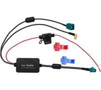 FM/AM Dab Dab + Car Antenna Amplificateur Booster Fakra Z Male à Fakra Z Femme à SMB Femme Adaptateur d'angle Droit 12V Amplificateur de Signal de Radio