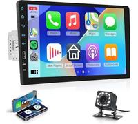 FM AM RDS 1 Din Autoradio Wireless Carplay Android Auto, Upgrade Écran Tactile 9 Pouces Poste Radio Voiture Bluetooth, USB, EQ, Caméra de Recul, Mirror Link