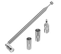 FM Antenna Hifi Antenna DAB Radio Antenna Telescopic TV Antenna 75ohm Indoor F-Type Connector with 3 F to TV Adapters, F to 3.5mm Male for Mini Radio System