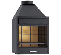 FM Calefaccion Barbecue Charbon et Bois à Poser ou Encastrer BF-70 Acier 68,5 x 63 cm - BF-70