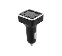 T'nB - Transmetteur FM Bluetooth 3 en 1, kit Main Libres intégré, Deux Ports USB-A Max et Un Port USB-C - Noir