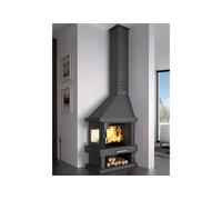 FM Calefaccion Cheminée d’angle double combustion en acier 11 kW - gauche - C-302IK