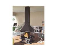 FM Calefaccion Cheminée double combustion centrale en acier - 14 kW - C-204