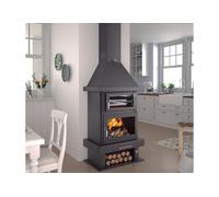 FM Calefaccion Cheminée double combustion en acier avec four - 11 kW - C-300 H
