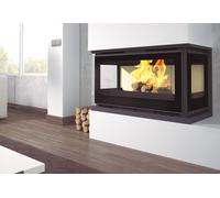 FM Calefaccion Insert à bois d’angle 3 faces double combustion + ventilation - 13,5 kW - IT-103 K