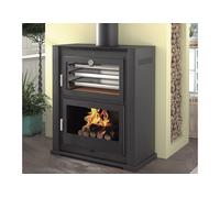 FM Calefaccion Poêle à bois double combustion avec four en acier - 11 kW - HL-200F