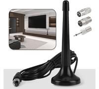 FM/Dab Indoor Radio Antenna with Magnetic Base-High Fidelity Reception,3m Extension Cable,Ideal for Portable Tuners and Hi-Fi Receivers,Easy Installation