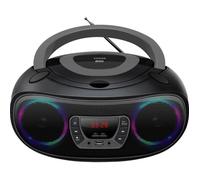 Denver Lecteur CD Portable TCL-212BTGREY – Boombox Bluetooth, Radio FM, MP3 USB, AUX, 4W Noir/Gris