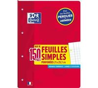 Fm Detachables Oxford School A4 150p 90g Perforees 4 Trous Seyes Ouch