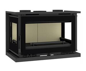 FM Insert 3 faces turboventilé IT-183 K 12,8kW foyer vermiculite et verres sérigraphiés